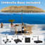 Parasol de patio en chaume 15 pi avec base Tiki-1493435881