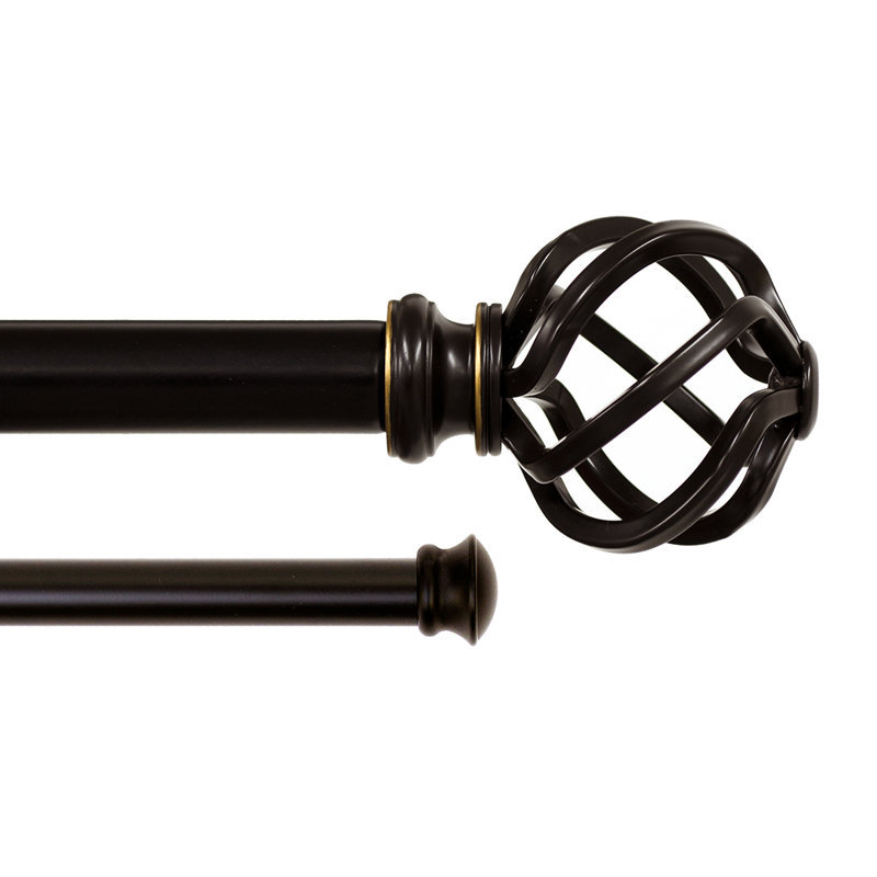 Tringle à rideaux double Kamath Drapery, Bronze huilé