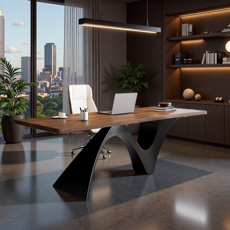 Creative Leg Design Rectangular Computer Desk, 28.74" H x 78.74" W x 31.49" D