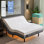 Lit réglable Sf avec matelas à mémoire de forme de 10 po, massage inclus, USB, éclairage sous le lit, télécommande sans fil et contrôle des applications
