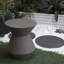 Table d'appoint moderne et robuste en faux terrazzo, parfaite pour une utilisation intérieure et extérieure, table de coin de jardin robuste et élégante