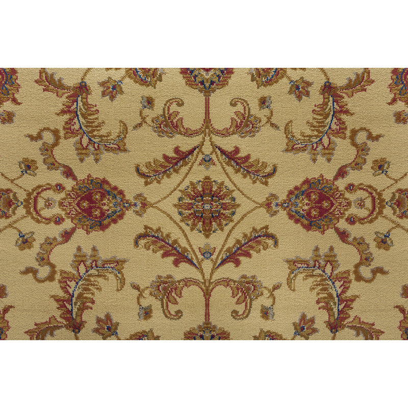 Tapis beige Clarence - beige / rouge, Rond 5 pi 3 po