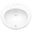 Lavabo de salle de bain ovale encastré en céramique blanc de 20 po x 18 po - Style moderne, teinté, s'adapte à plusieurs environnements Moderne, élégant, teinté - pour différentes utilisations