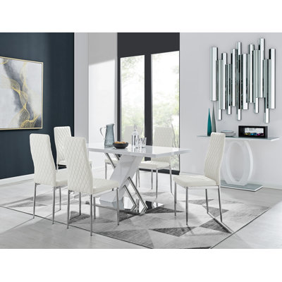 Eubanks Dining Set with 6 Chairs