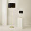 Dadiva Brushed Chrome Stem Table Lamp with Velvet Reni Shade-1596699733-1570921149-1570921151