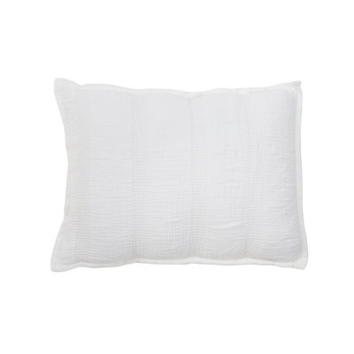 Taie décorative en lin Nantucket gris / blanc / minuit
