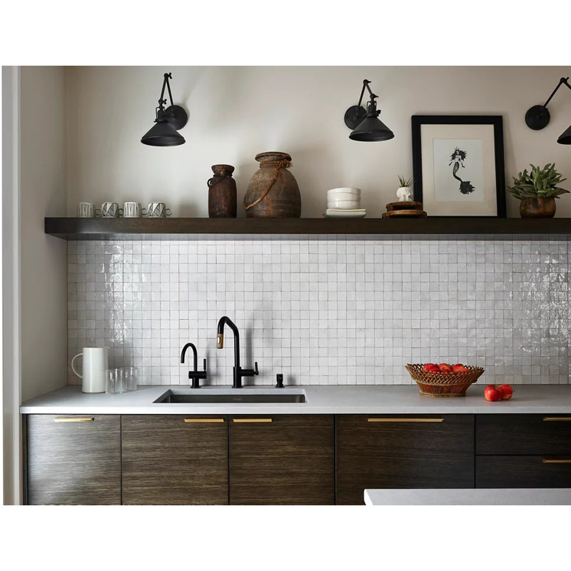 2" x 2" Zellige Mosaic Wall & Floor Tile, White