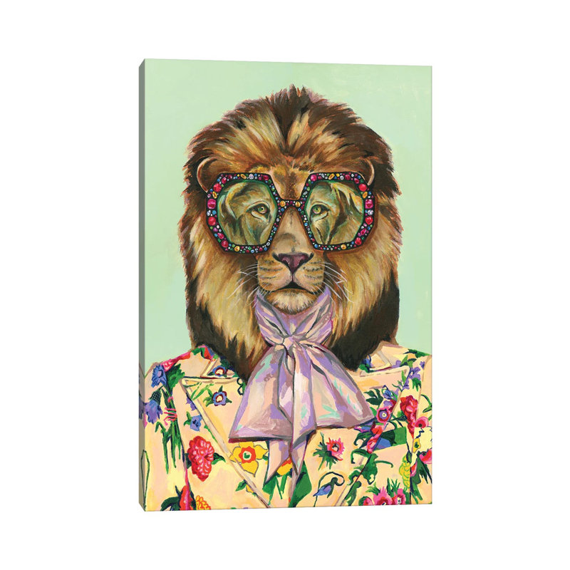 «Lion» par Heather Perry, impression sur toile tendue, H 18 po x l 12 po x 1,5 po, Toile tendue