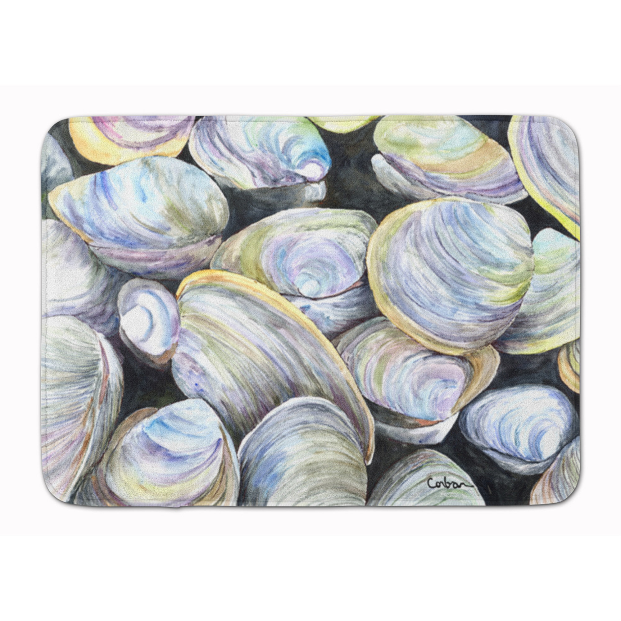 Highland Dunes Burnes Clam Quahog Rectangle Microfiber Non-Slip Bath ...