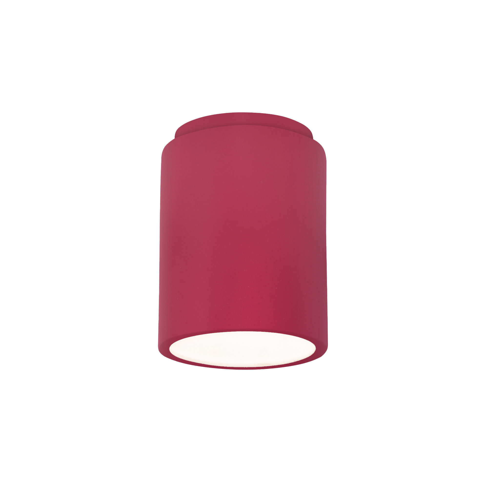 Sumatra Single Light Ceramic Flush Mount, Incandescent (Not Included), Cerise