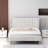Deeb Luxury Corduroy Upholstered Platform Bed Frame - Modern Wingback Design,No Box Spring Needed, Noise-Free-1911900083-2001620277
