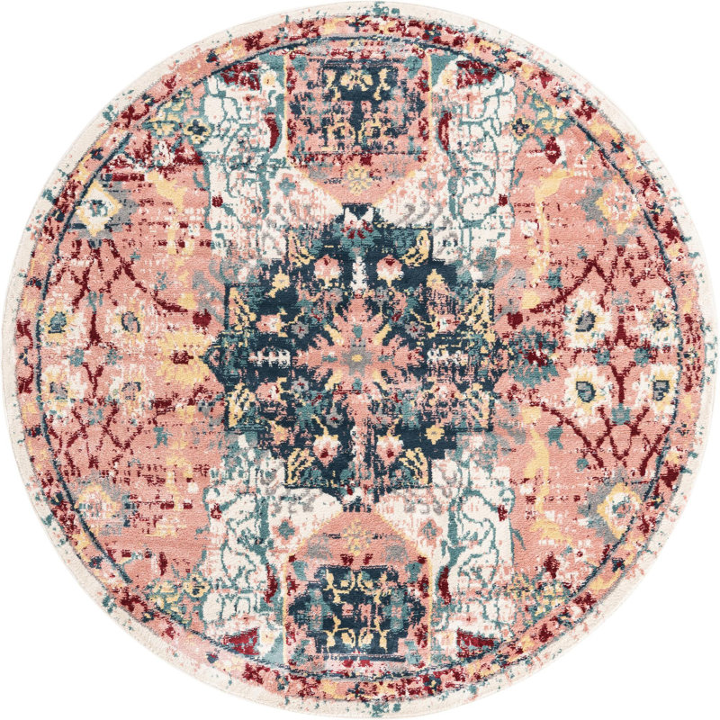 Endel Abstract Indoor Rug, Round 7'