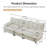 107-Inch 3-Seater Cloud Sofa, Modular Sectional Couch With Comfy Lattice Cushions And Breathable Chenille Fabric For Modern Living Rooms-1934229514