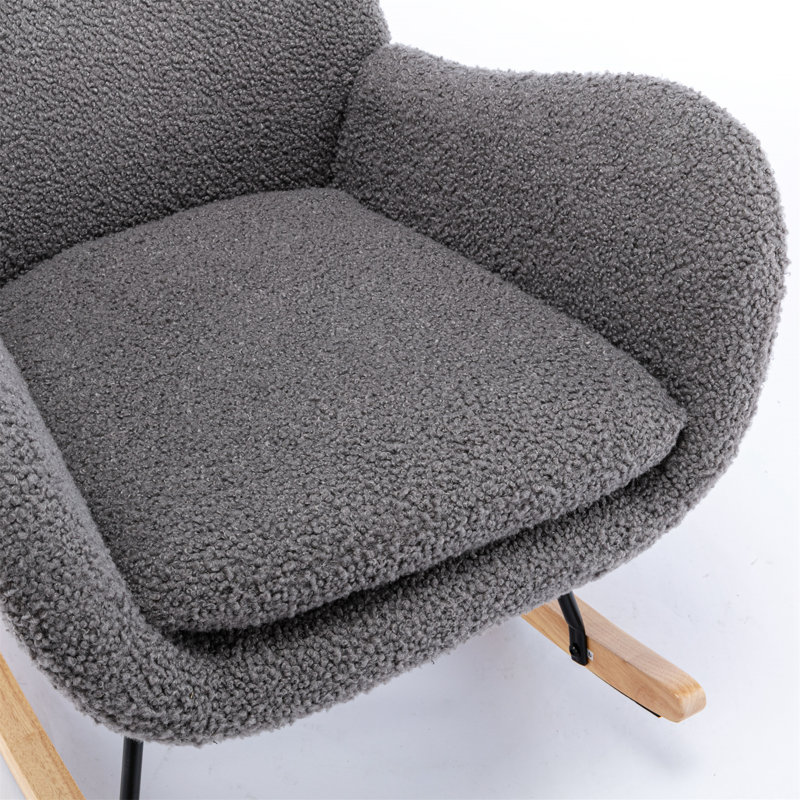 Fauteuil à bascule Teddy, Ourson gris foncé