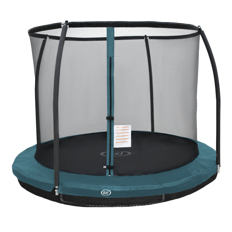 AXI 244cm Round Backyard Trampoline with Safety Enclosure, Green