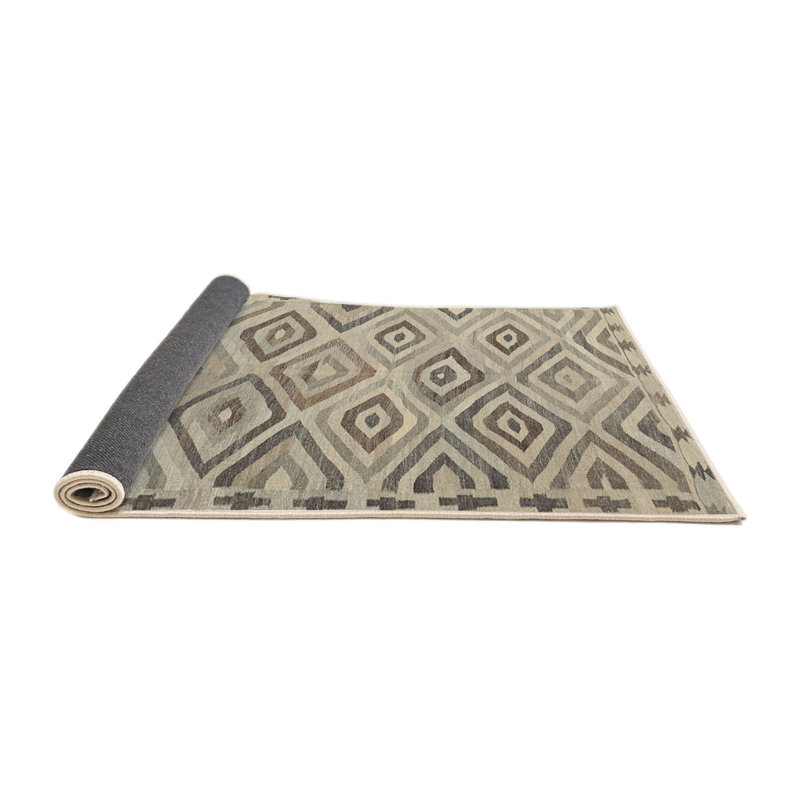 Tapis de zone d’olive clair contemporaine, Rectangle 5 pi x 7 pi