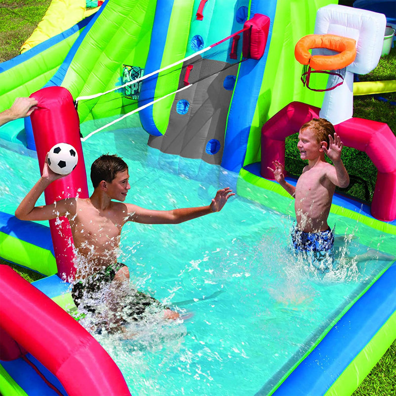 Aqua Sports Inflatable Backyard Water Slide Splash Park