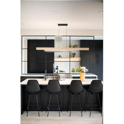 Una 3 - Light LED Kitchen Island Pendant - Uplight and Downlight