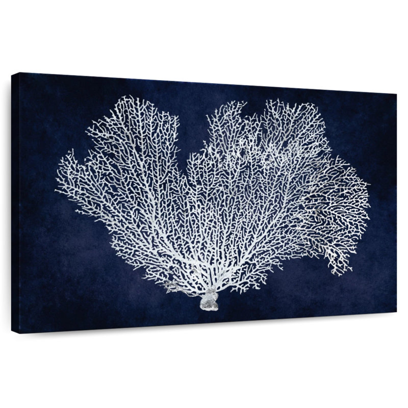 Brampt Sea Fan On Indigo Blue I, 26" H x 39" W