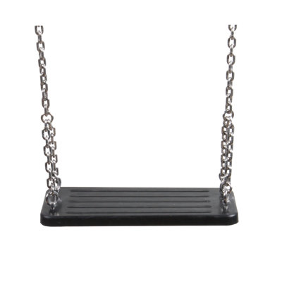 SwingKing Rubber Black Belt Swing with Chains