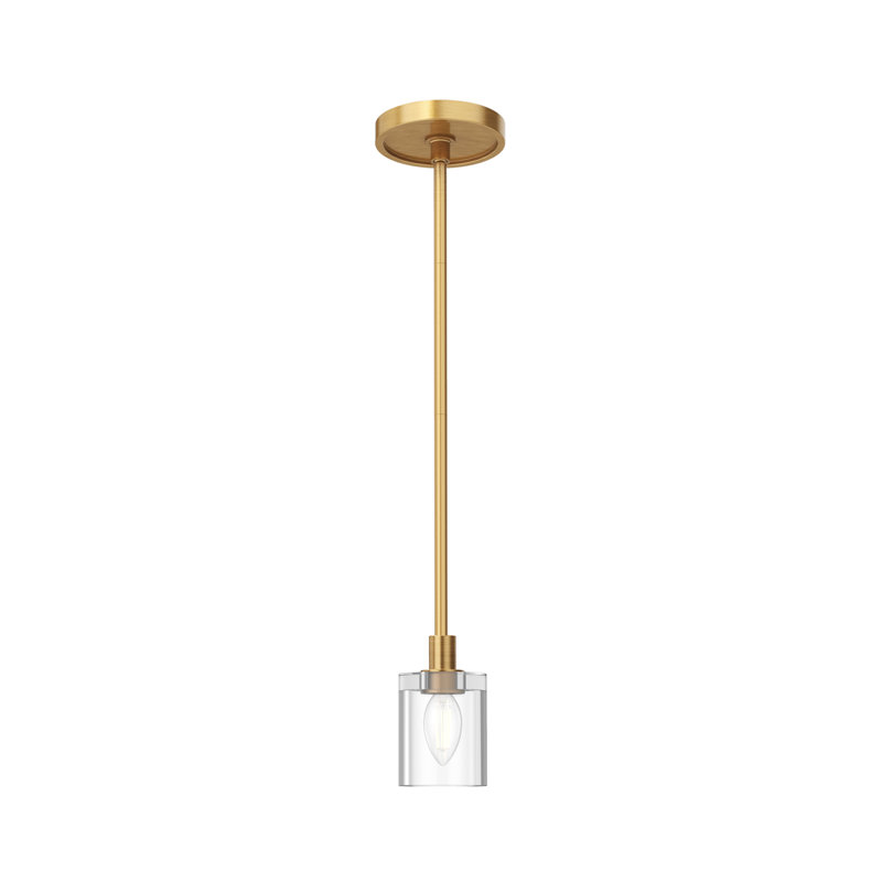 Salita 1 - Light Pendant, Vintage Brass, Clear Crystal