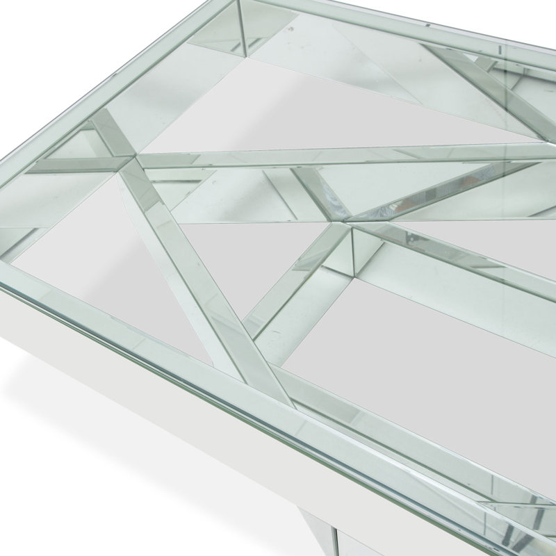 Montreal Silver Rectangular Glass Top Coffee Table