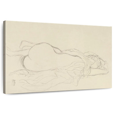 Leisha Reclining Nude With Drapery Back View 1917-1918