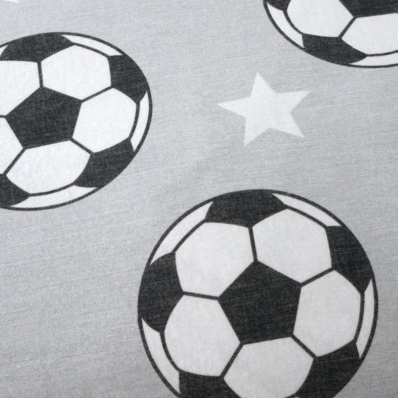 Brushed Cotton Football Stars Fitted Sheet, 70 x 200 cm
