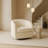 Swivel Mid-Century Modern Accent Tub Chair with Faux Shearing Upholstery and Hidden Base-132510186