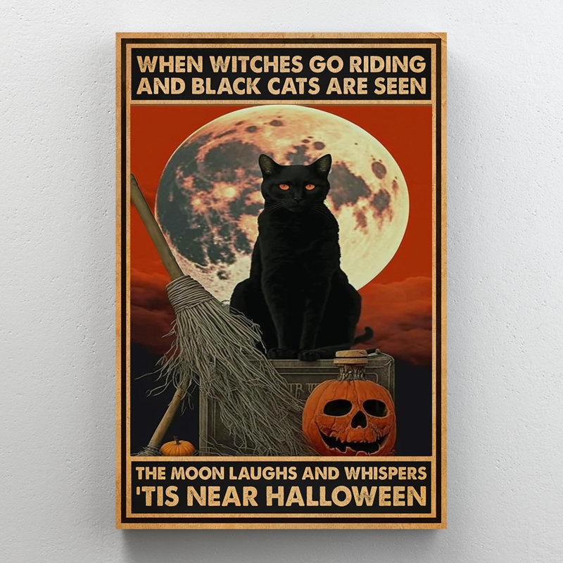 «Black Cats Are Seen - 1 pièce», H 36 po x l 24 po x P 1,25 po