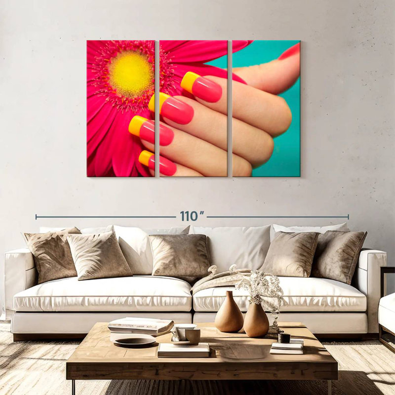 Shuttleworth Gerbera Inspired Nails, 48" H x 74" W