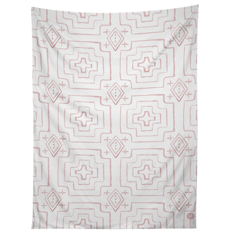 Tapisserie rose ambiance forest marocain