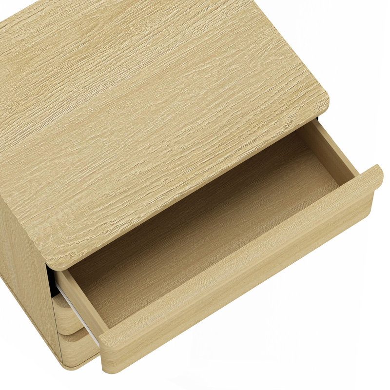 Table de chevet 26 po Molly en chêne naturel (3 tiroirs)