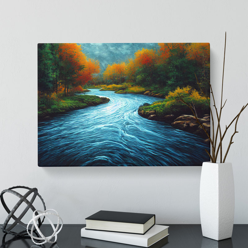 Forest River - Wrapped Canvas, 50cm H x 76cm W x 3cm D