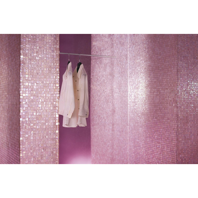 5/8" x 5/8" Glimmer Glass Mosaic, Blush