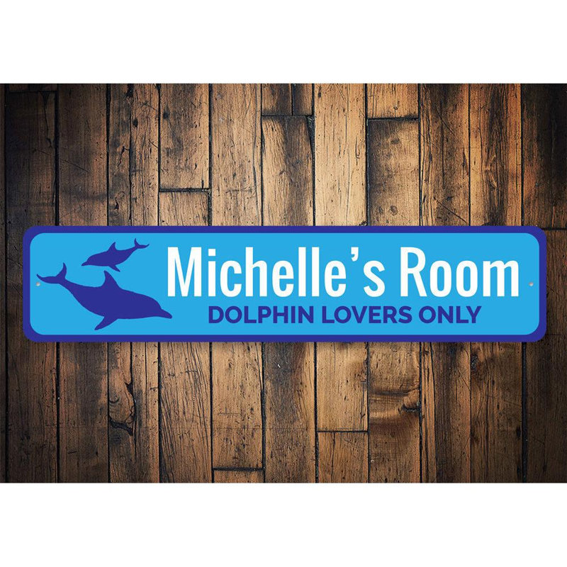 Plaque en aluminium Dolphin, H 6 po x l 24 po x P 0,063 po