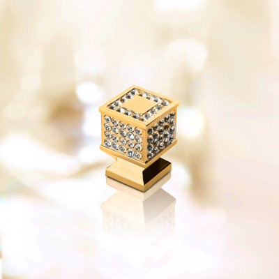 Crystal 15/16" Length Square Knob Multipack
