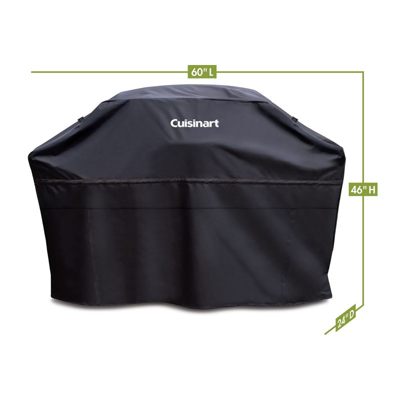 Cuisinart Heavy Duty Rectangular Grill Cover, 46"H x 60"W x 24"D, Black