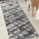 Tapis noir / gris à motif abstrait moderne Black mun
