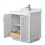 Ensemble de meuble-lavabo simple autoportant 30 po avec plateau en marbre Miranda-63918305-63918306