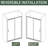 48.In W X 72.In H Single Sliding Shower Door With Clear Glass