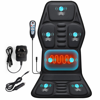 Massage Chair Pad,Back Massager with Heat,Massage Seat Cushion with 7 Motors, 3-Level Heat, 9 Modes & 9 Intensities,10-20-30 Minutes Heating Options,Chair Massager for Home Office Car Use
