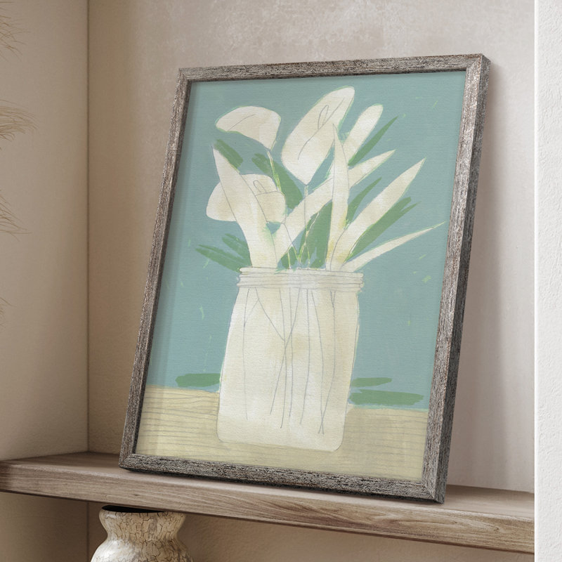 Muted Spring Arrangement IV Framed Print - Solid Wood, 21" H x 17" W