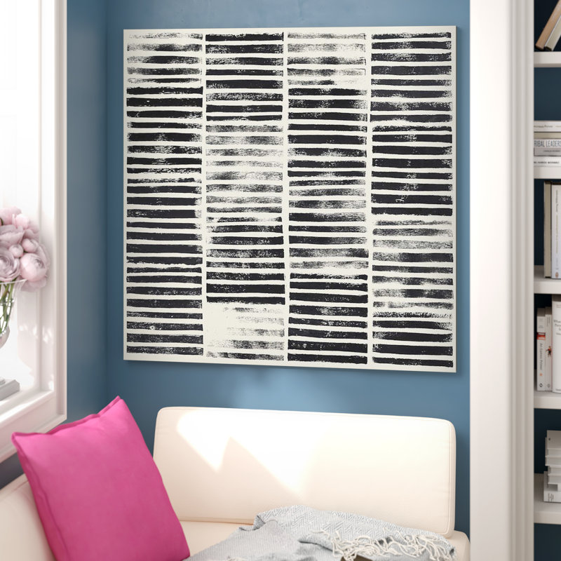 " Stripe Block Prints I " by Grace Popp, 26" H x 26" W x 1.5" D