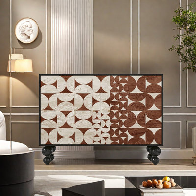Armoire d'appoint moderne en bois massif