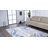 Marble Abstract Blue/Gold Area Rug-812993222