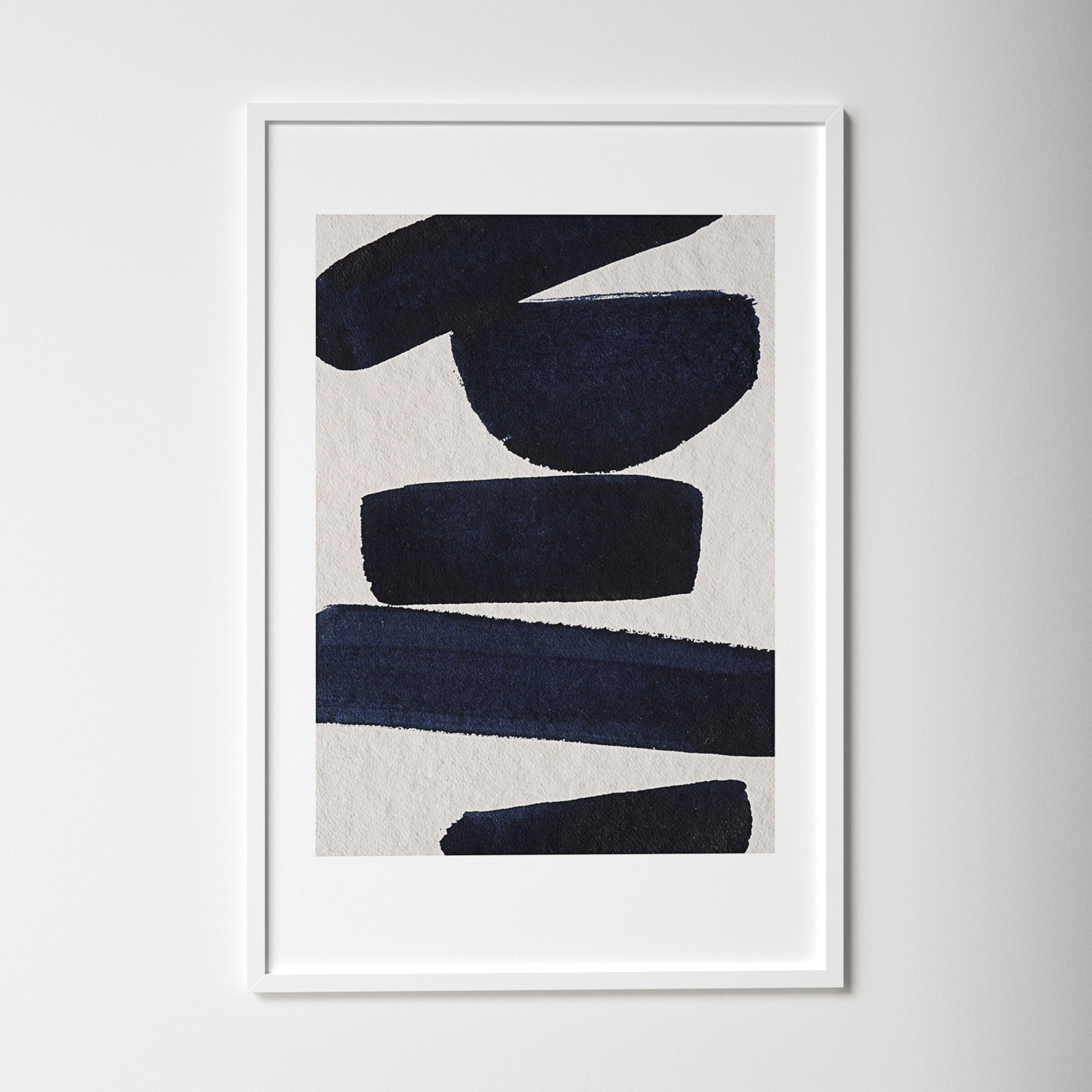 Japandi 5 by Simon West, White, 42.15" H x 28.4" W x 0.88" D