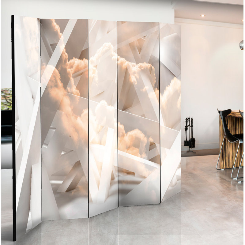 Orcutt 172cm H Solid Wood Folding Room Divider, 5