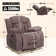 Manual Soft Chenille Fabric Reclining Chair with Heated and Massage Functions