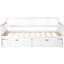 Lit de jour simple avec deux tiroirs - Bois massif fabriqué pour la durabilité et le style Des solutions de rangement blanches qui répondent à vos besoins en matière d'espace